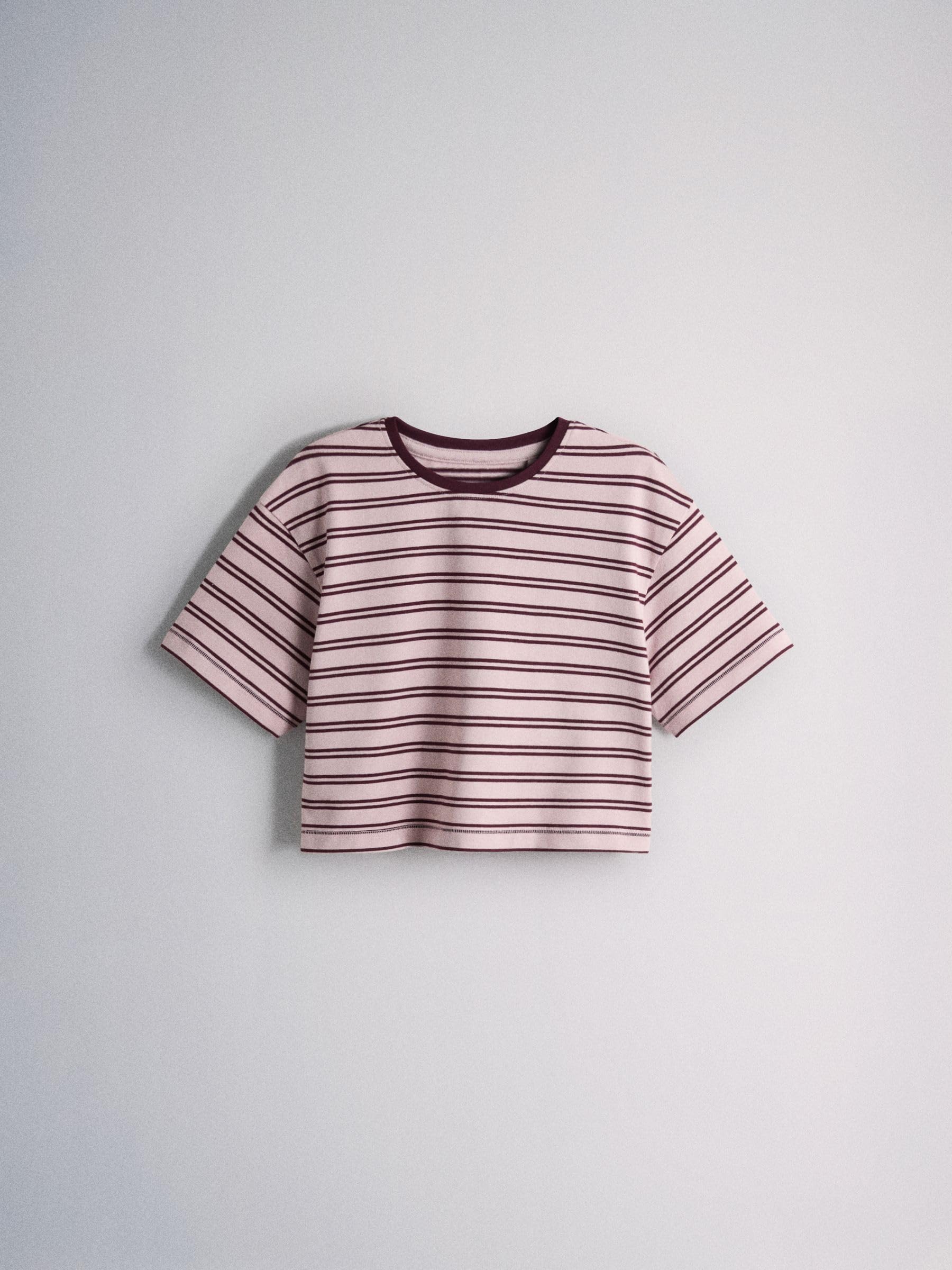 THE SET Fille T-Shirt Oversize à Manches Courtes, Lot de 5 | Coupe standard, 100 % coton
