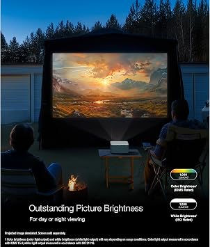 Epson EpiqVision Mini EF21 Portable Smart Laser Projector, Bright 1,000 Lumens, FHD 1080p HDR, 3-Chip 3LCD, Google TV, Netflix, Stereo Speakers, Family Party/Outdoor Backyard/Home Theater - White