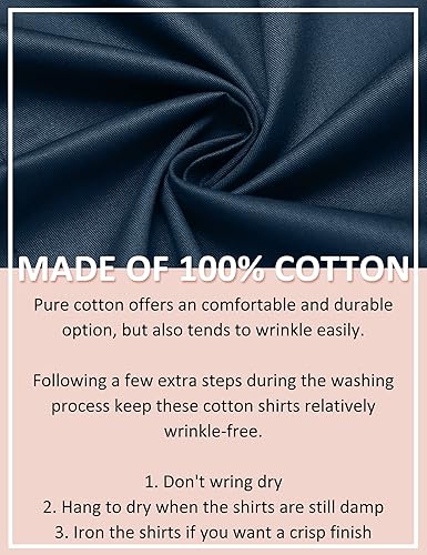 Miniatura 4 de Hotouch Camisa básica de algodón con botones para mujer con corte al cuerpo