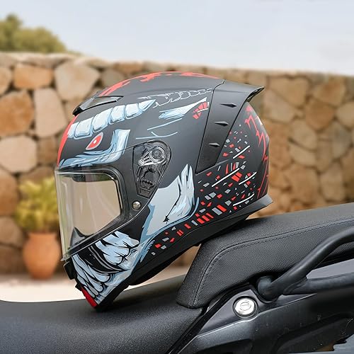 Miniatura 5 de Cascos de Motocicleta de Cara Completa WS-611 Casco de Moto de Calle para Adultos Hombres Mujeres Aprobado por DOT