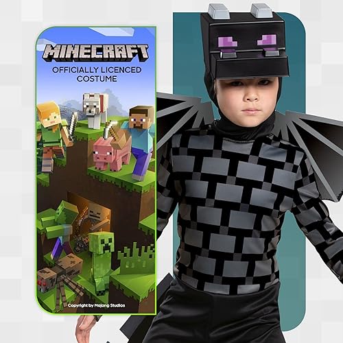 Miniatura 2 de Disguise - Disfraz de Ender Dragon de Minecraft para niños, disfraz de personaje inspirado en videojuegos