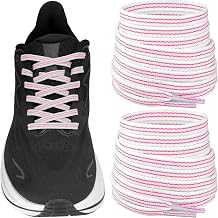 Stripe Shoelaces for Hoka Clifton/Bondi/Rincon/Skyflow Sneakers, Premium 6mm Polyester Strings Replacement Laces