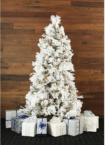 Miniatura 50 de Fraser Hill Farm - Árbol de Navidad, pino aterciopelado nevado, 10 pies LED doble multicolor y blanco cálido,Iluminación de cadena LED blanca