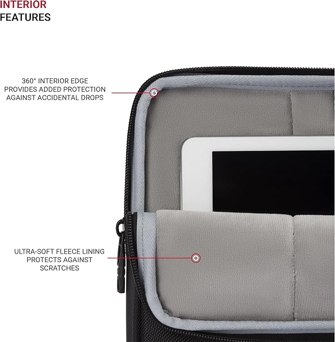 Funda acolchada para laptop SwissGear, 16 pulgadas, microtwill, con cremallera miniatura 3
