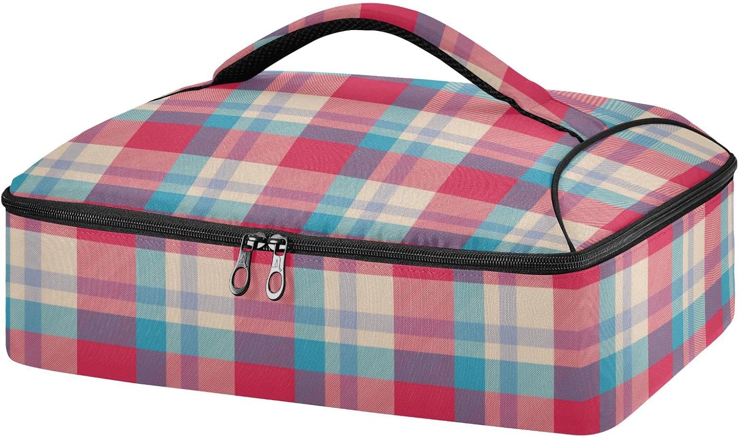 Kigai Plaid Check Casserole Carrier Waterproof Insulated