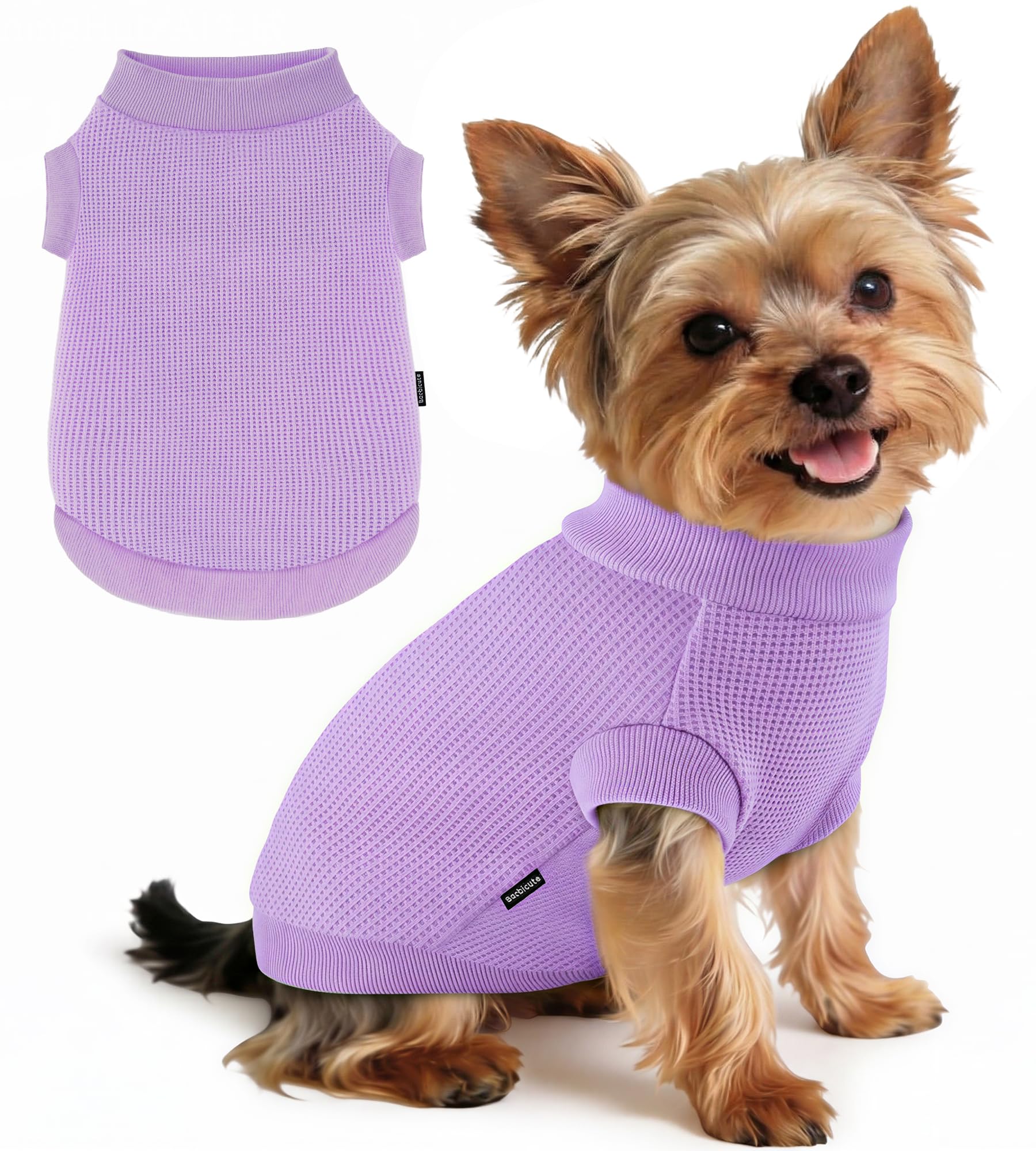 1 Pack Dog Shirt for Small Supplies Functional Waffle Dog Clothes Warm Soft Sweatshirt Outfit for Dogs Cats Pet Apparel