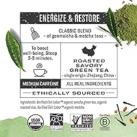 Vista 4 de Numi Tea Matcha - Té verde de arroz tostado, 18 bolsas, paquete de 2