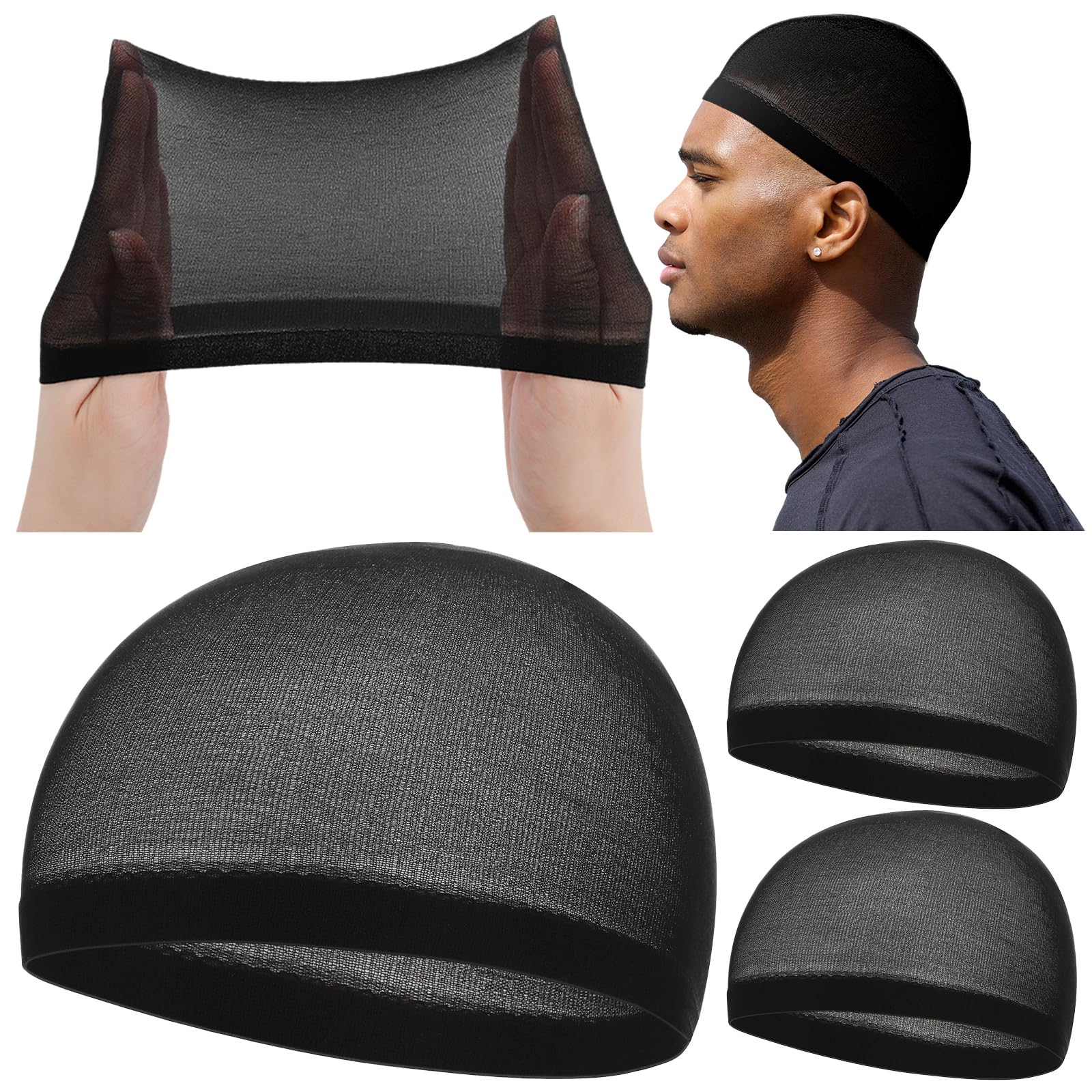 Ramede Stocking Wave Cap for Men Women Wig Caps