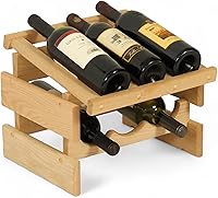 Vista 43 de Wooden Mallet, Botellero Dakota negro de 3 botellas