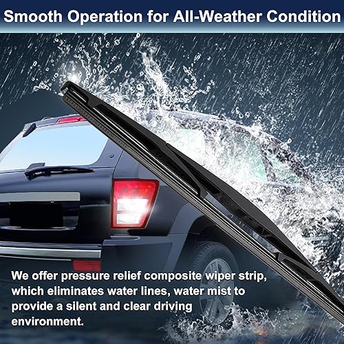 Miniatura 6 de X AUTOHAUX Limpiaparabrisas trasero de 14 pulgadas para Honda CR-V 07-11 para Subaru Forester 06-22 para Legacy 05-09