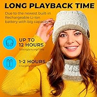 Vista 2 de Gorro inalámbrico Bluetooth con bufanda Gorro para auriculares Gorro inalámbrico con Bluetooth