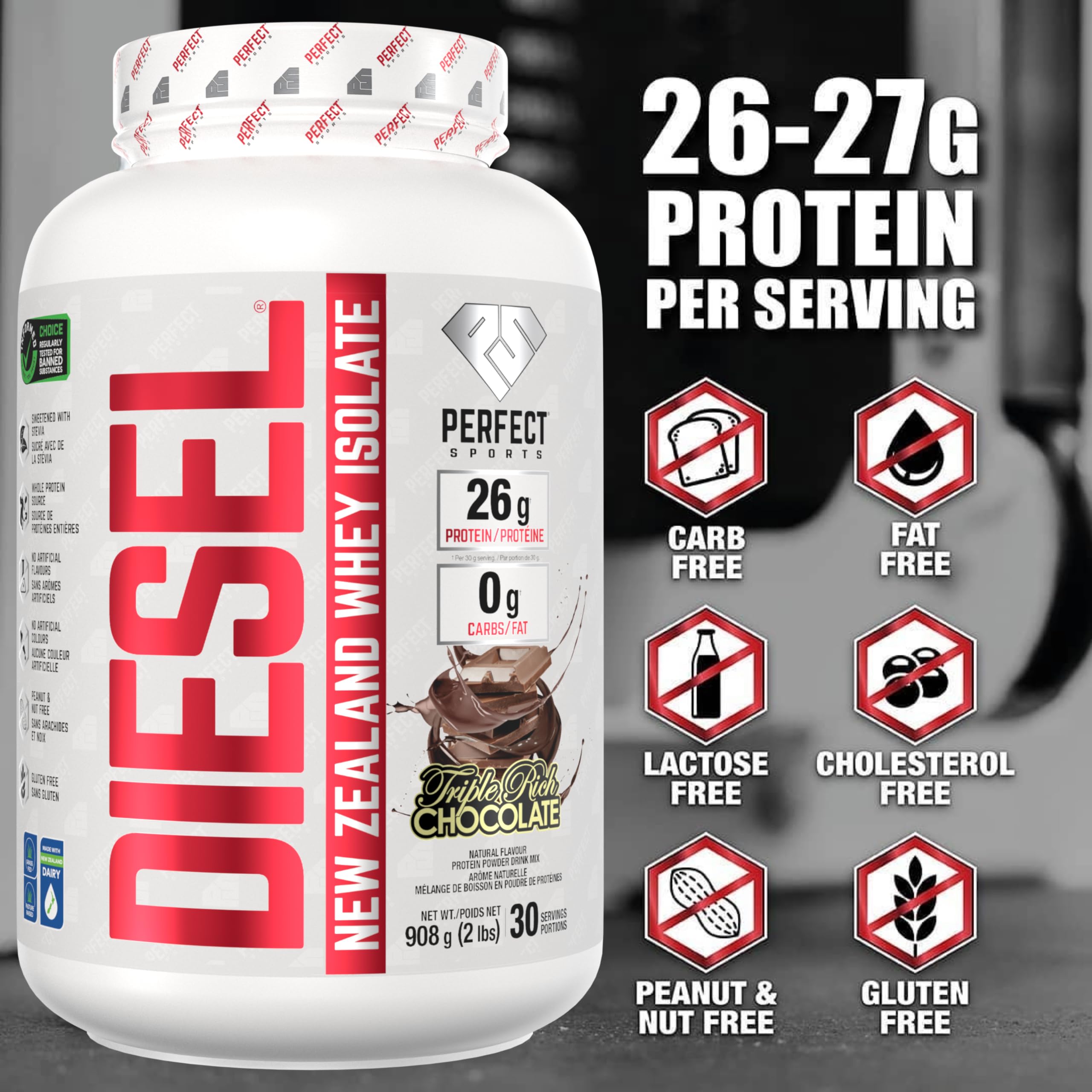 PERFECT SPORTS Diesel New Zealand Whey Isolate Protein Powder +