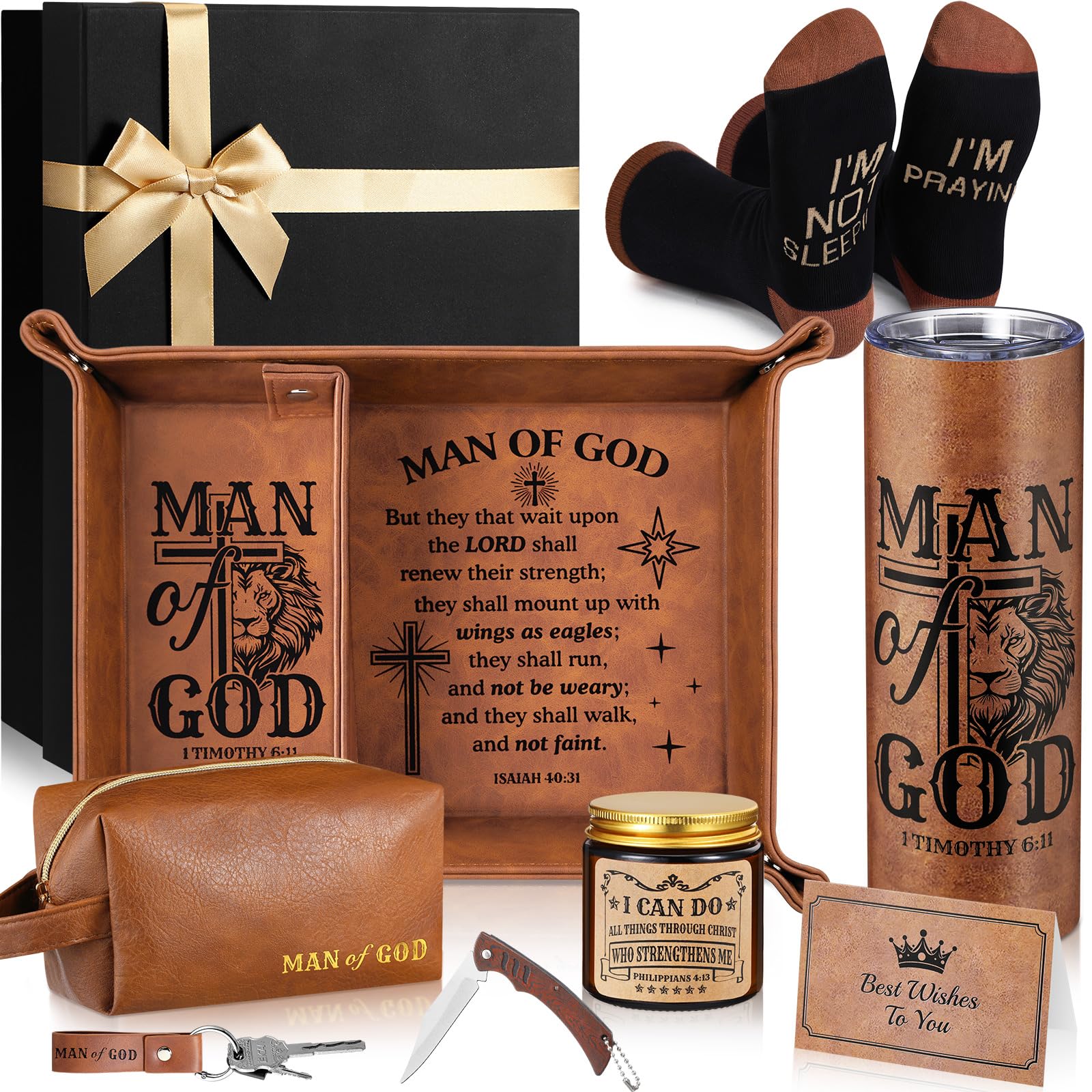 Amazon.com: Sieral 10 Pcs Christian Gift set for Men Faith