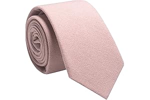 Solid Color Cotton Blush Pink Tie for Men 6cm