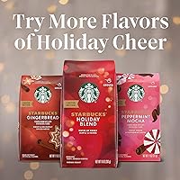 Vista 5 de Starbucks Café molido, Holiday Blend Café de tostado medio, 100% arábica, café festivo de edición limitada, 1 bolsa (17 onzas)