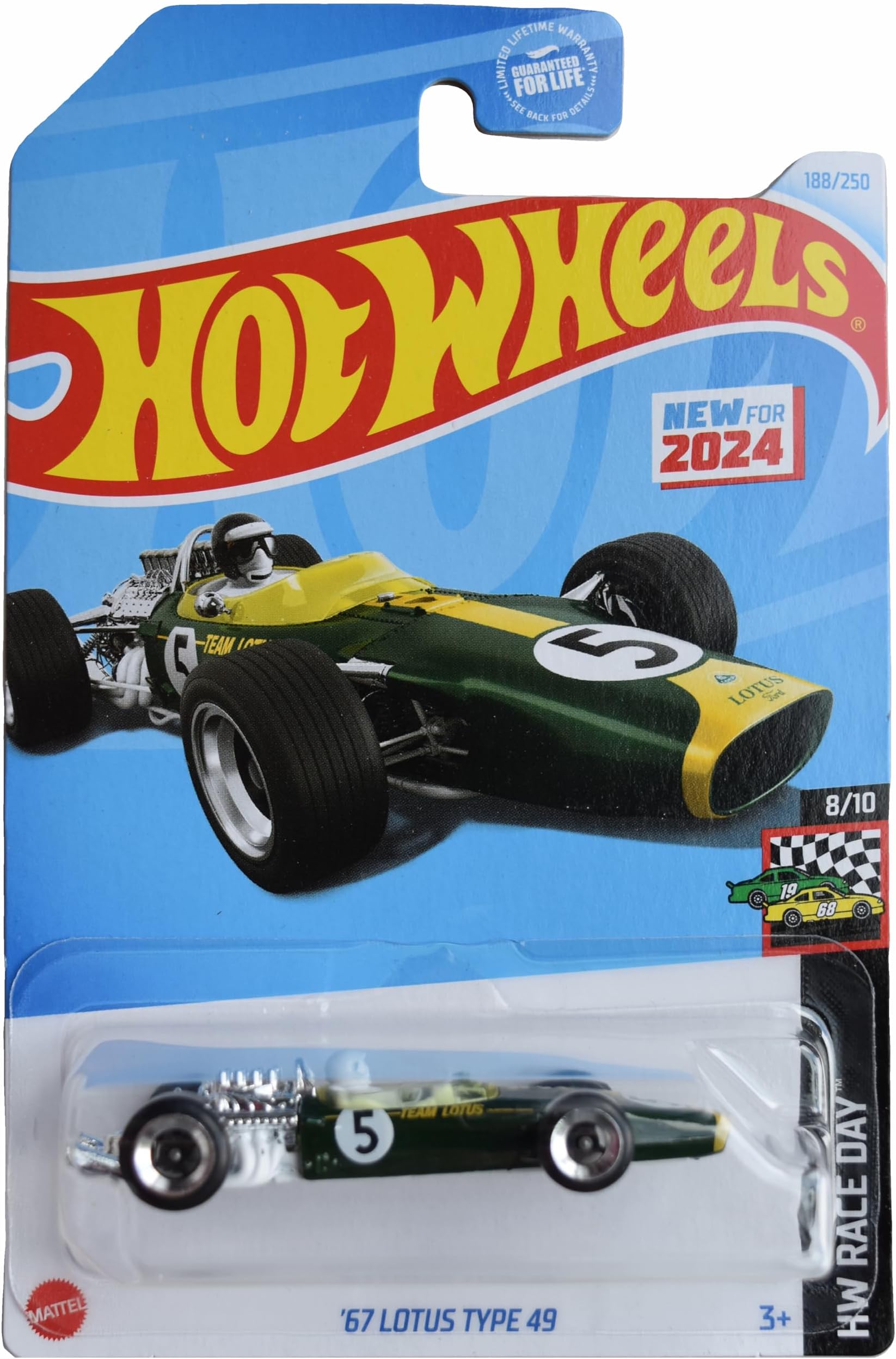 67 Lotus Type 49, HW Race Day 8/10 [Green] 188/250