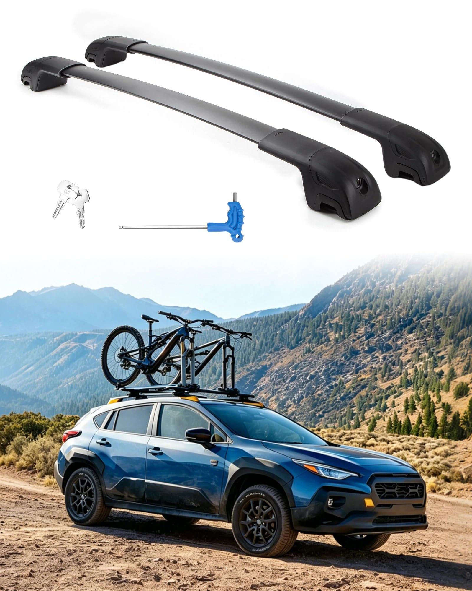 View 1 of ***STOCK PHOTO FOR REFERENCE ONLY*** Upgraded 300LB Aluminum Roof Rack Cross Bar