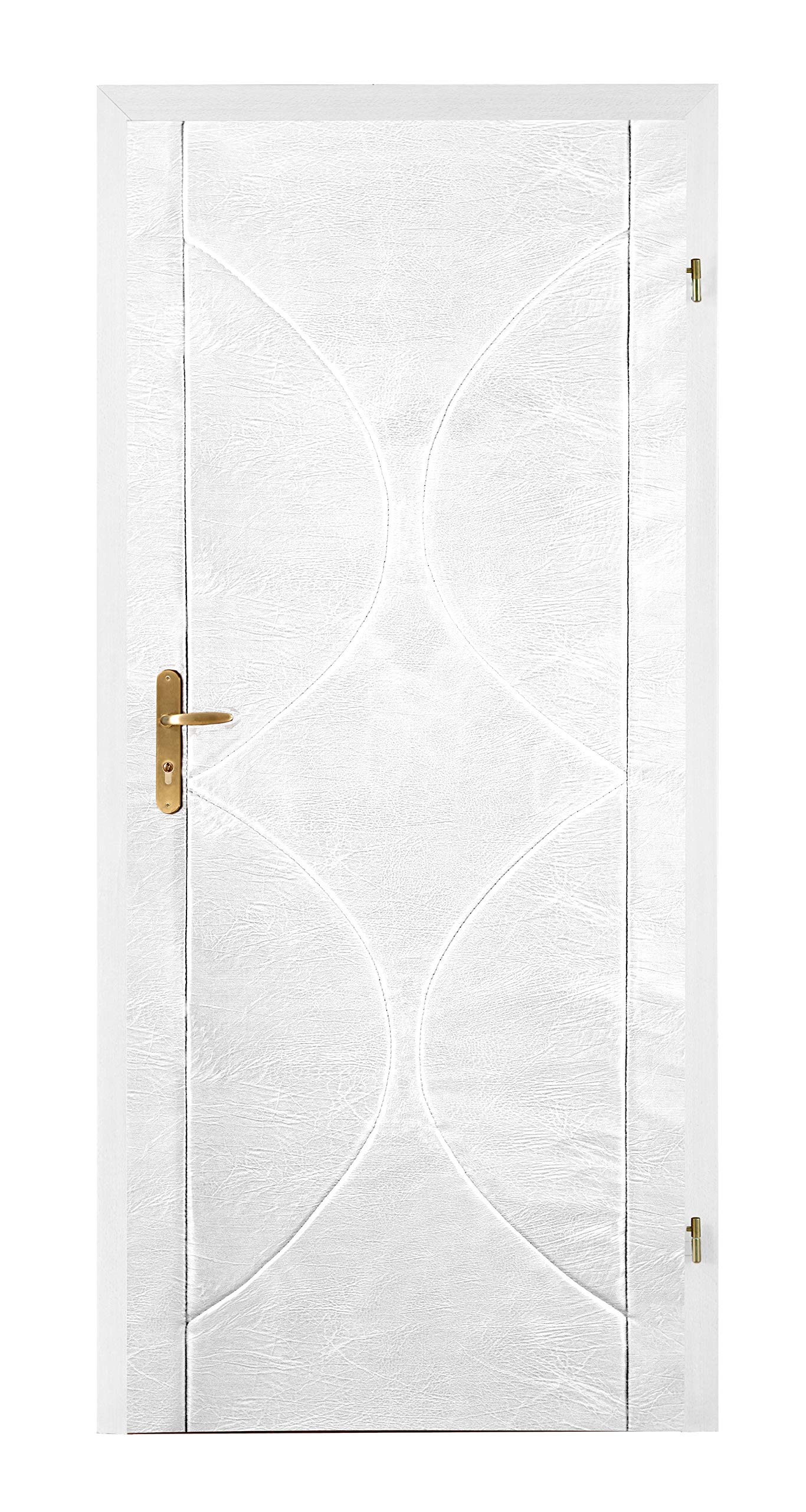 TapeOn moderno revestimiento de puerta para autoensamblaje | Reparación de puertas para puertas interiores (White, T2 CRESCENTS)