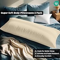 Vista 197 de Royale Linens Paquete de 2 fundas de almohada de tamaño estándar de 20 x 26 pulgadas, microfibra 1800, fundas de almohada de cama, resistentes a