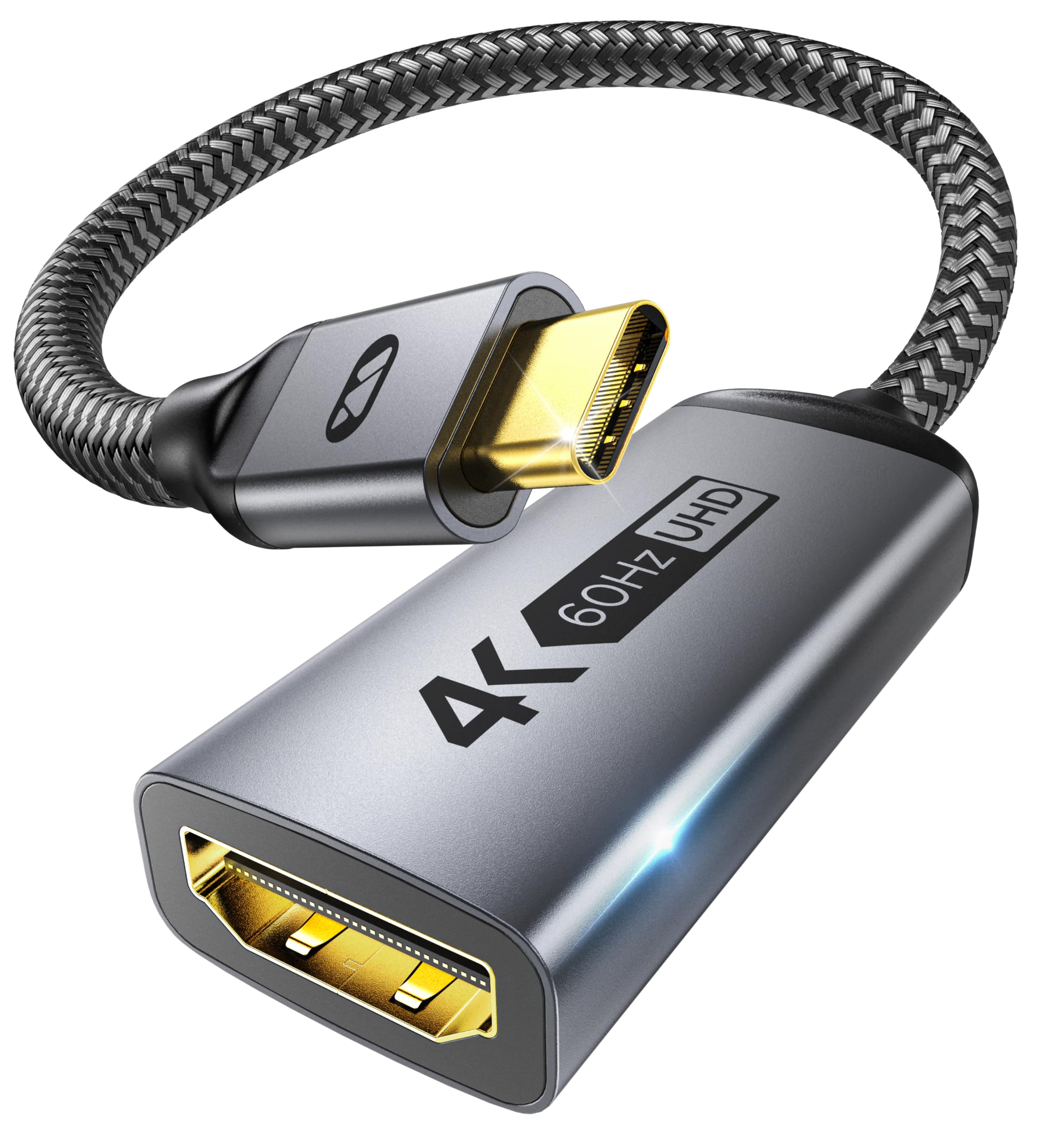 Cable Usb C Hdmi 4k 1m Thunderbolt 3 Cable USB C A HDMI 4K Highwings 1M - Compatible Con IPhone 15, MacBook, IPad, Surface Cable Transmisión Vídeo Audio