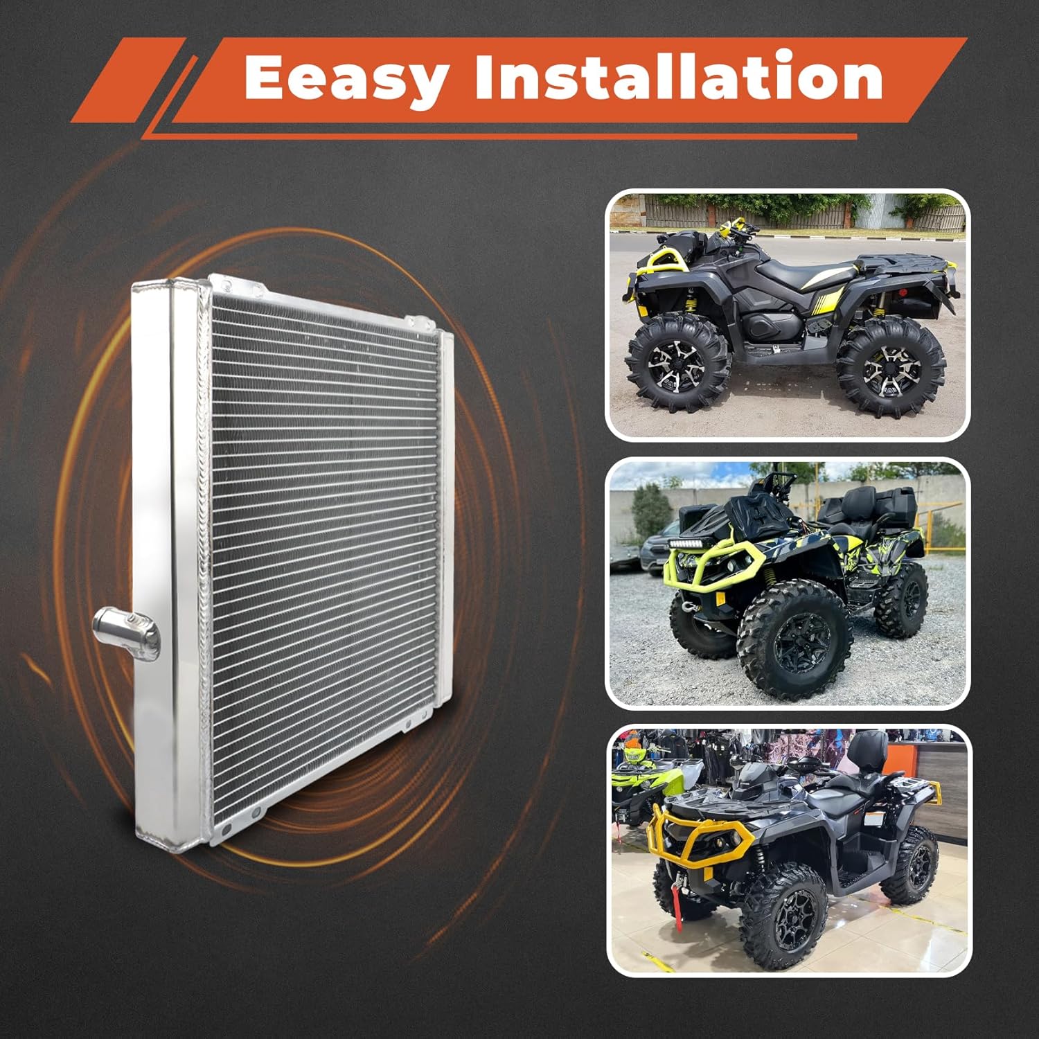 labwork Radiator Replacement for Can-Am 1000R Maverick Sport 1000 Trail 800 X3 900 Max Replacement for 709200576 709200703