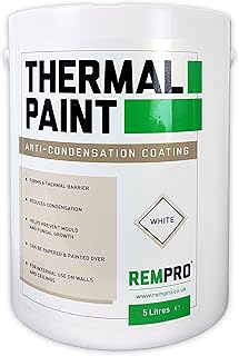 Rempro Thermal Paint 5 Litres - Premium Anti-Mould & Anti-Condensation Wall Treatment with Glass Bubble Technology (Textured)
