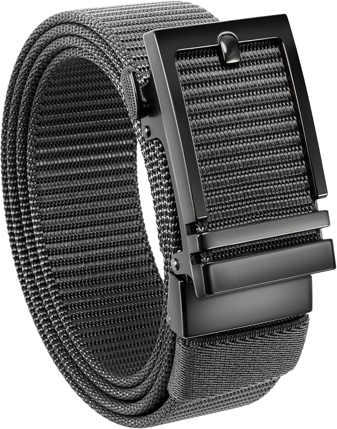 CHAOREN Nylon Ratchet Belts for Men - Casual Golf Web Belt Men 1 3/8" - Automatic Adjustable Buckle Fit Jeans