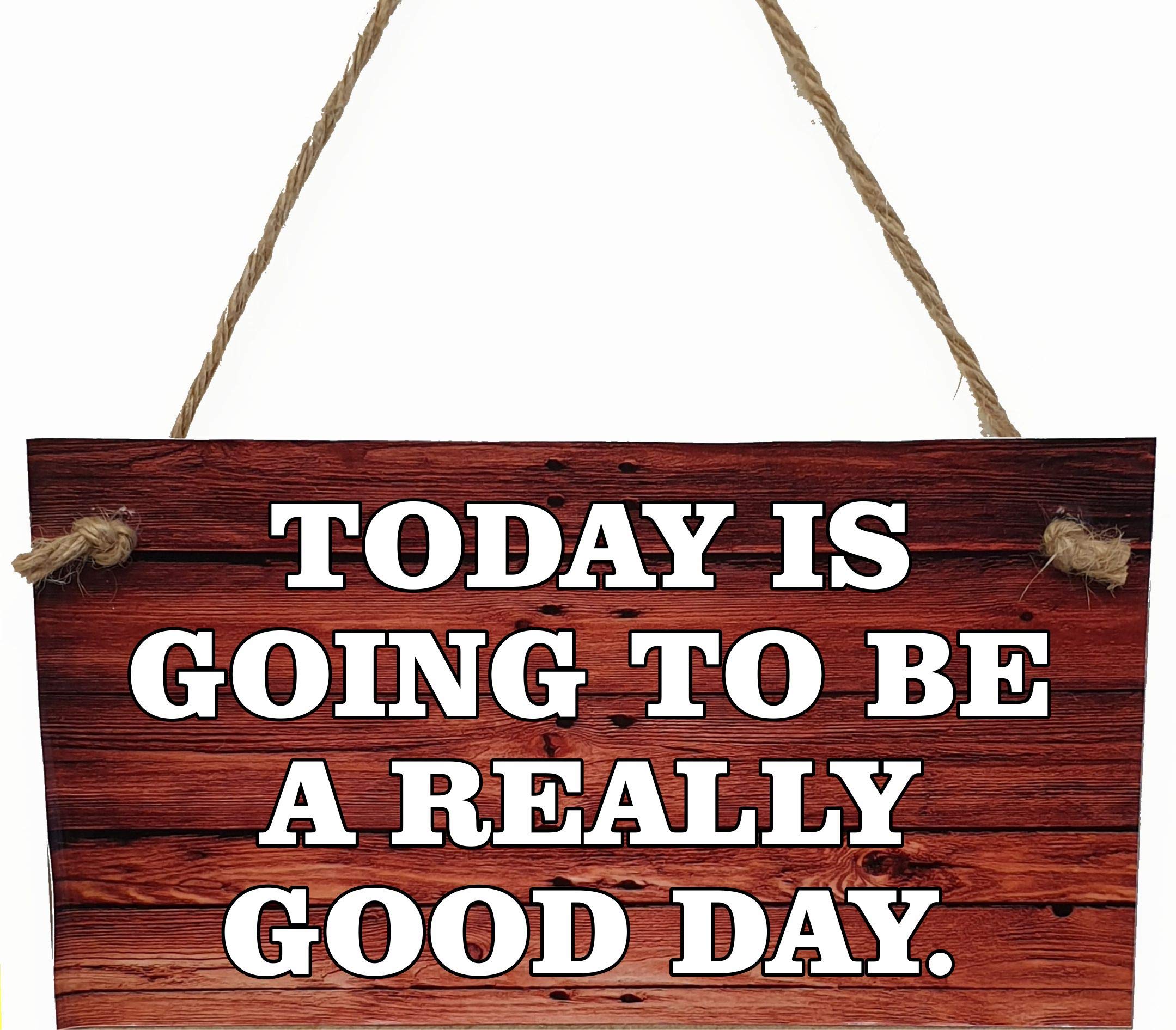 Decalarama Positive Thoughts – Today Is Going To Be A Really Good Day – Wall/Door Mdf Plaque Gift/Present