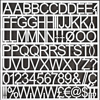 MasterVision White Plastic Set of Letters, Numbers and Symbols, Uppercase, 1