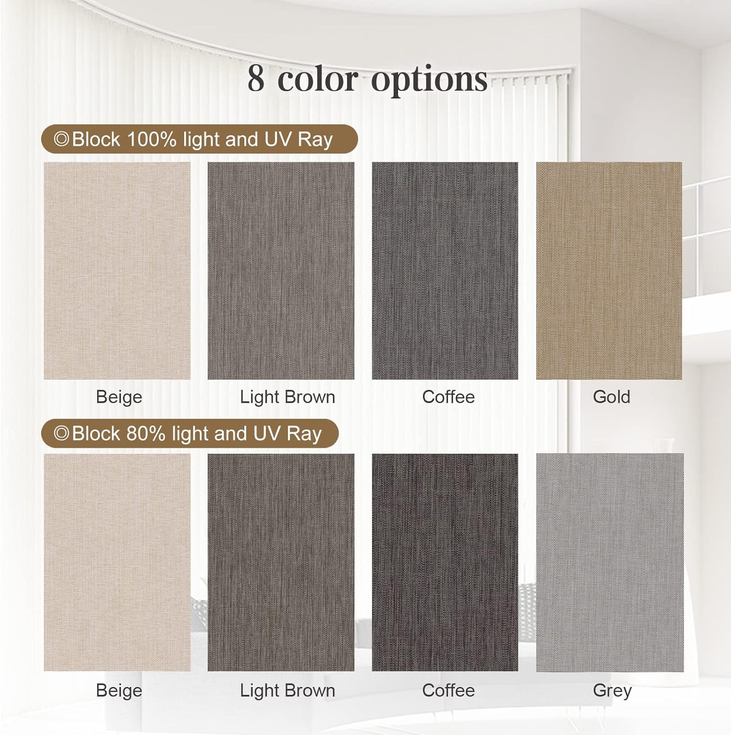 Veritcal Blinds Replacement Blinds Slats, 3.5 Inches Wide Replacement Slats, Custom Fabric Window Blinds for Sliding Glass Doors, Patio Doors, Windows