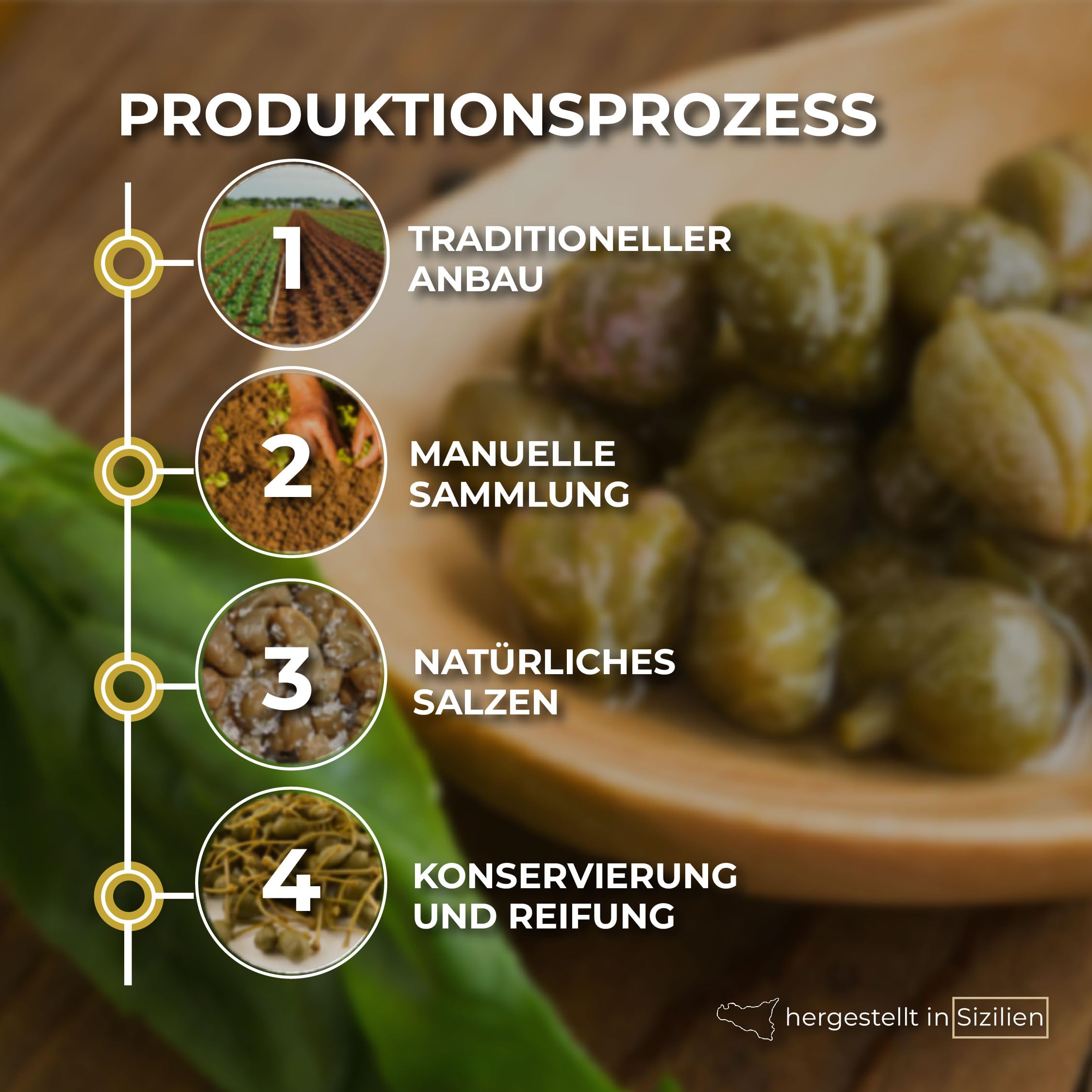 Kapern aus Salina in Salz - Slow Food Presidium, Glutenfrei - 250gr (2 Stück = 500 Gr)