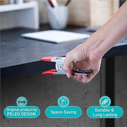 Miniatura 4 de ClampTape Dispensador de cinta en forma de pinza para ropa, organizador de escritorio para mantener la cinta en su lugar, se puede utilizar con 1