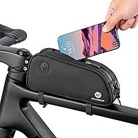 Vista 11 de ROCKBROS Bolsa de Tubo Superior para Bicicleta Bolsa de Marco Frontal para Bicicleta Accesorios para Bicicleta Compatible con iPhone 14/13/12 Pro