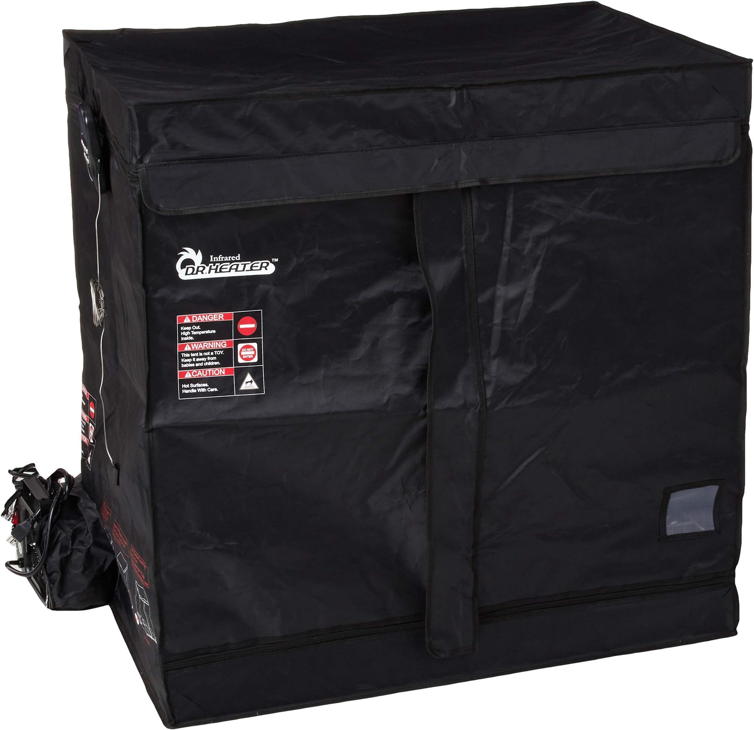 Dr Infrared Heater Upgraded Version 2-Tier 18 Cubic feet Portable Bedbug Heater with Thermometer and Timer, Black, Big (DR-122)