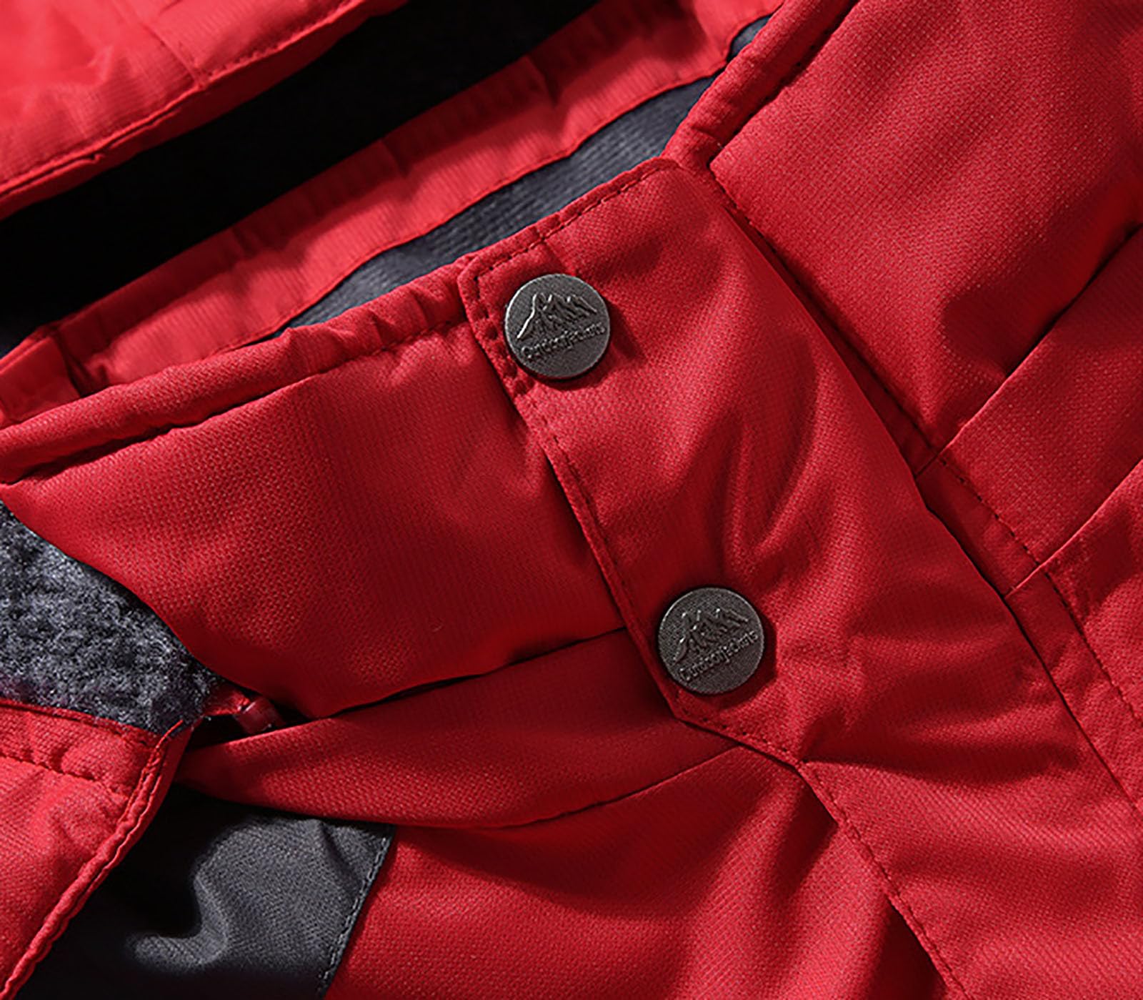 Winterjacke Herren Wasserdicht Warm Gefüttert Skijacke Winter Outdoorjacke Winddicht Atmungsaktiv Funktionsjacke mit Kapuze Coat