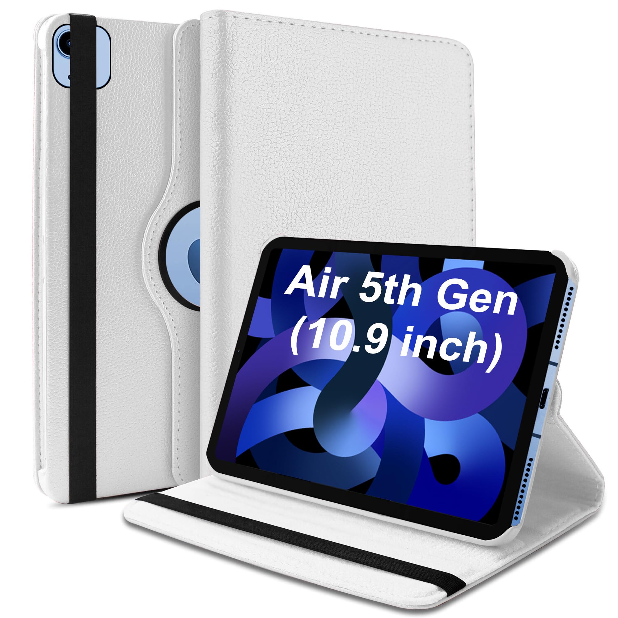 TGK Rotating Cover for iPad Air 5th Gen Cover 10.9 inch (2022), White 360 Degree Leather Stand Case (B09WHMJRNZ) Amazon Price History, Amazon Price Tracker
