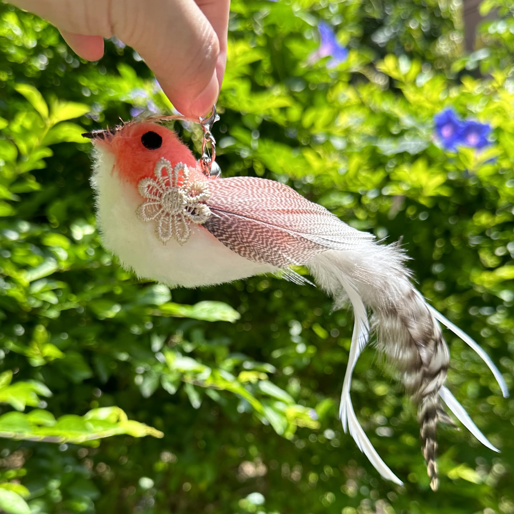 Recambios de varita de juguete de repuesto para gatos, 5 piezas de plumas naturales, plumas de pájaro y gato, plumas de repuesto para varita de gato