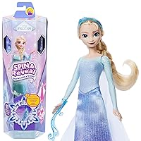 Mattel Disney Frozen - Elsa Spin & Reveal, bambola ispirata al film Disney con 11