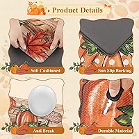 Vista 3 de U'Artlines Tapete de cocina de otoño, antifatiga, acolchado, cómodo, tapete de escritorio de pie, tapete de cocina de calabaza colorida para piso