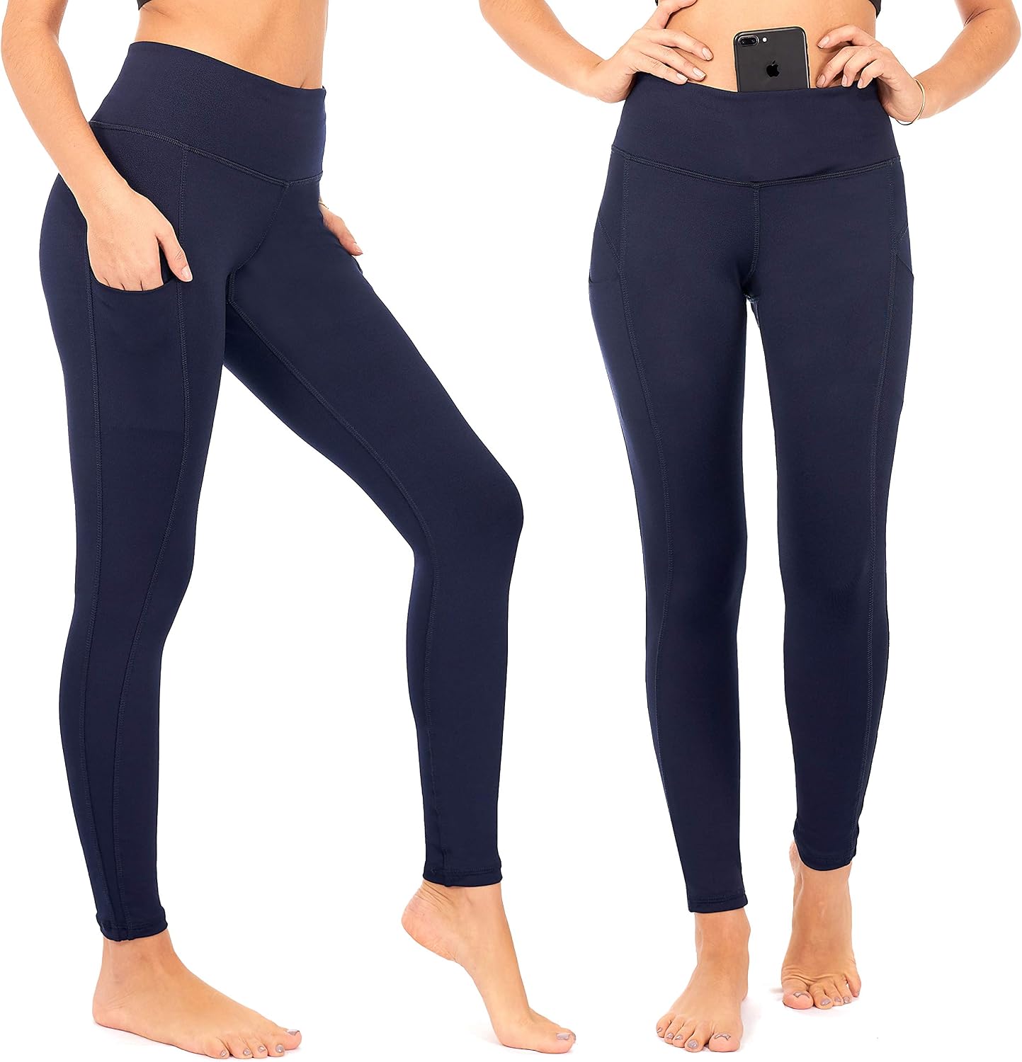DEAR SPARKLE High Waist Workout Leggings with 3 Pockets for Women. Yoga Athletic Legging for Women (S1)