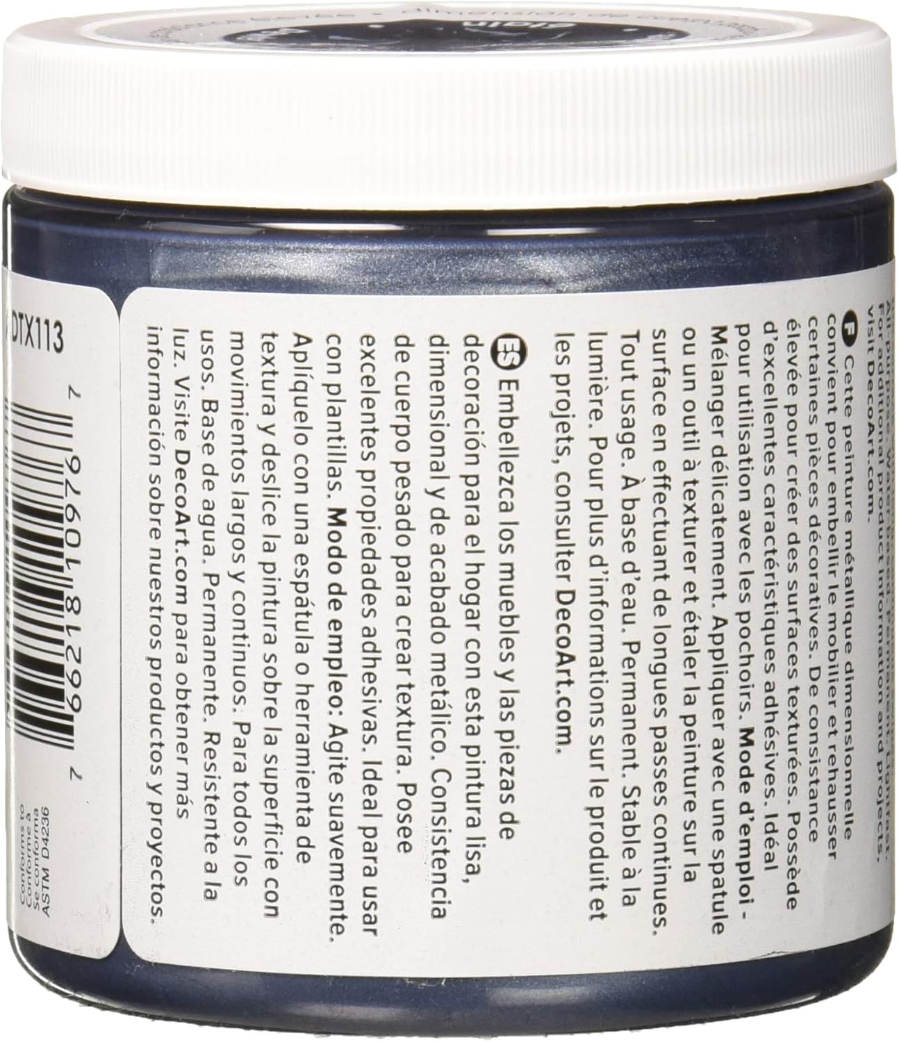 Decoart Texture Metallics 8oz Pewter