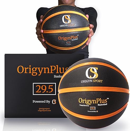 Origyn Sport OrigynPlus - Baloncesto de entrenamiento de tiro, cuero compuesto de microfibra, equipo de entrenamiento de baloncesto para adultos con
