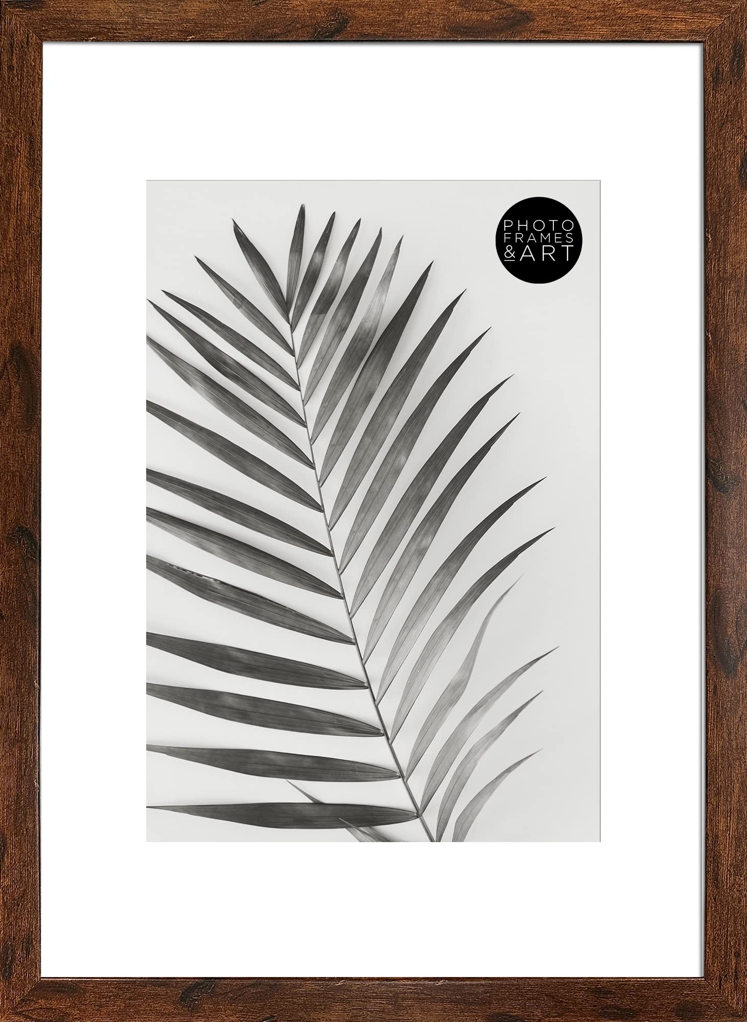 pf+a REAL GLASS Rustic Effect Picture Frame For A4 Photo - Oxford Rustic A3 For A4 Frame With Mount