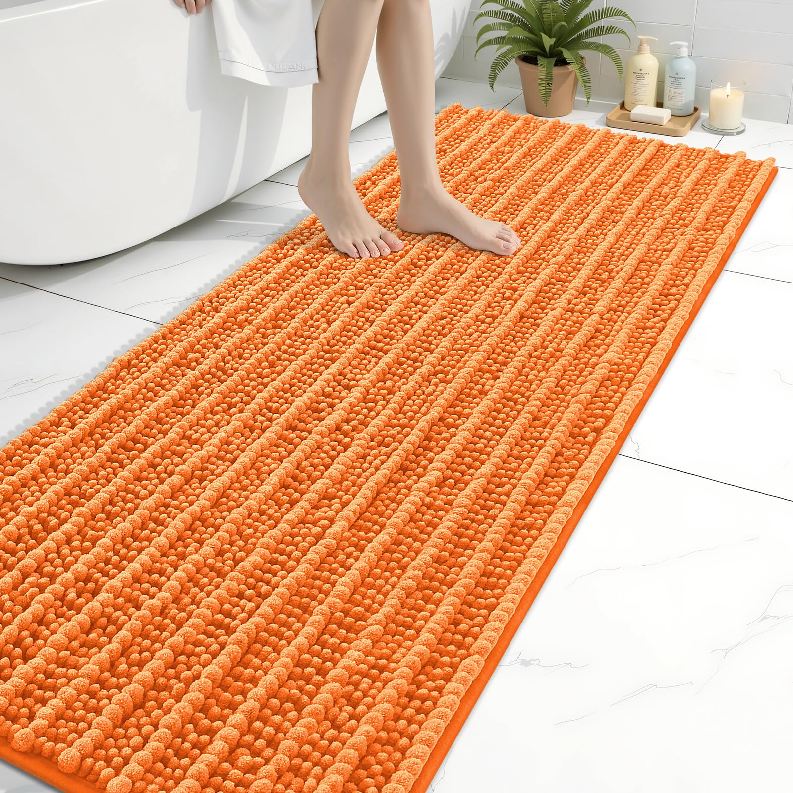 Arotive Bathroom Rugs Mat 70x24, Soft Absorbent Chenille Shaggy Bath Mat