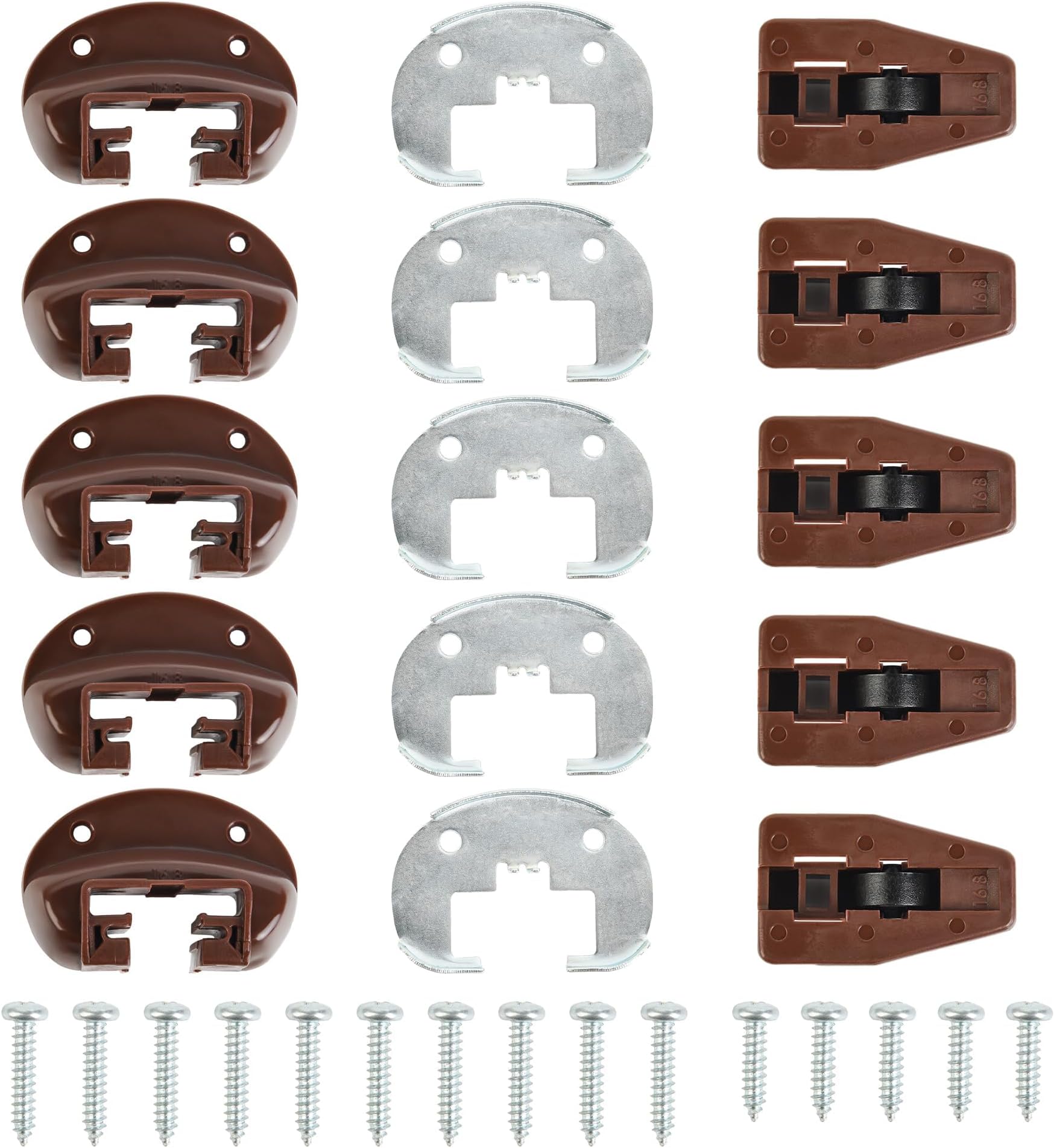 For kenlin Rite-Trak II Replacement dresser drawer guide track slide kit #168, 5 Sets of Enhanced Commercial Rite-Track II Drawer Slide with Metal Backing and Roller, Fits Most Furniture Manufacturers