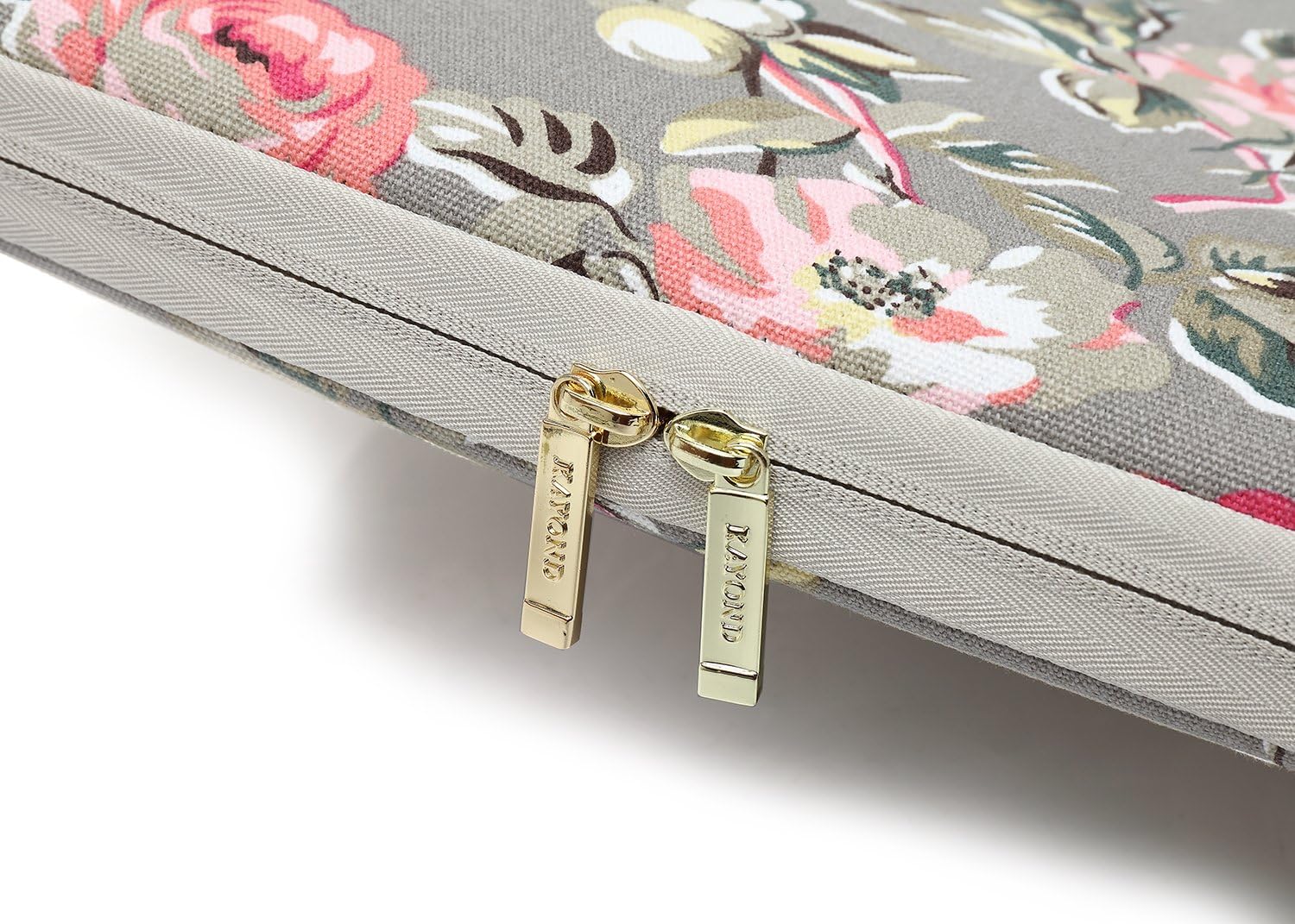 kayond Gery Rose Patten canvas Water-resistant 13.3 Inch Laptop Sleeve case for 12.5inch 13inch Notebook Computer 12.9 Pocket Tablet