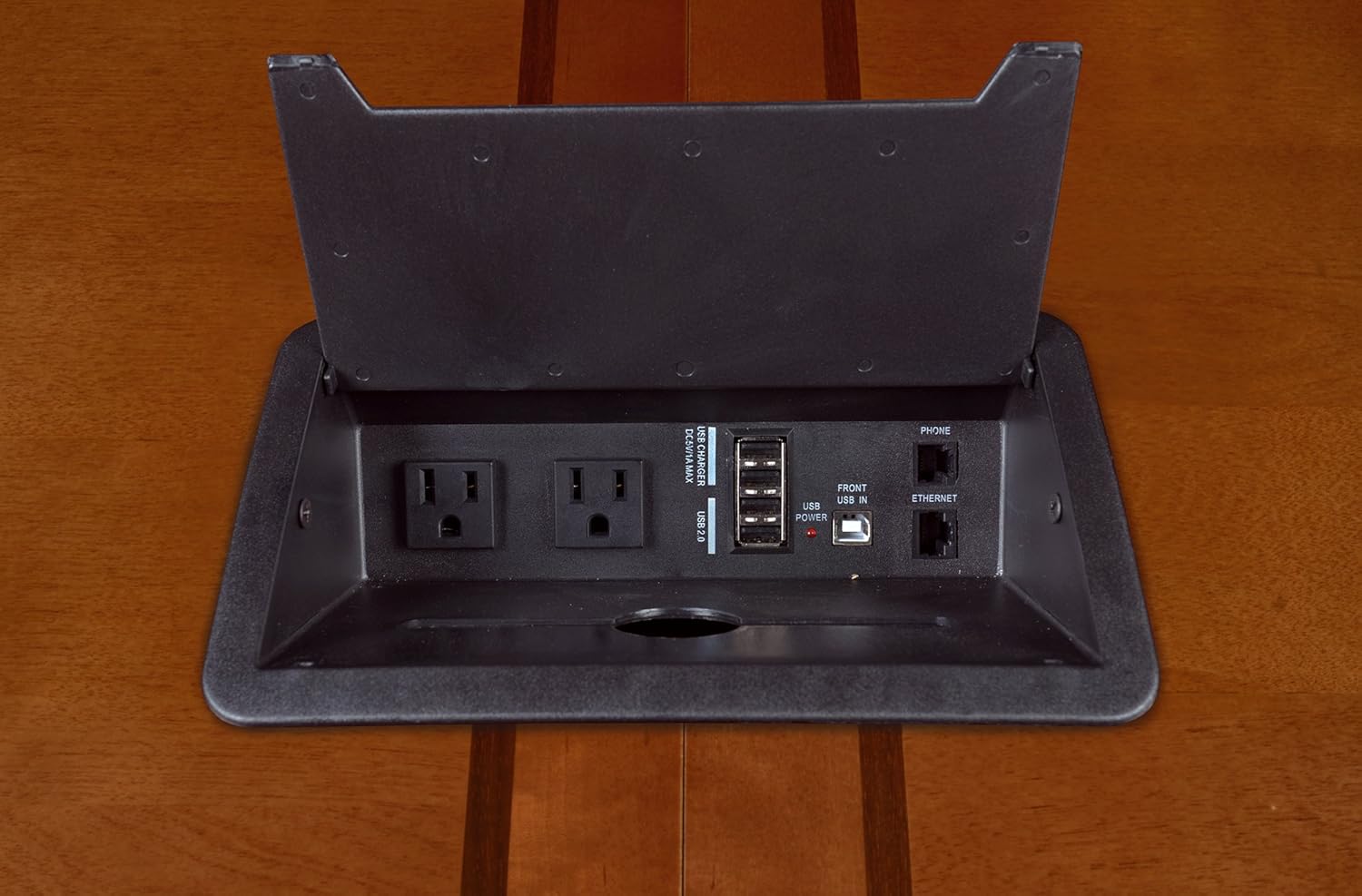 Regency Prestige Traditional Veneer Conference Table with Power, 96-inch, Cherry : Office Products