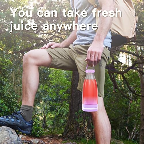 Miniatura 5 de Licuadora de batido de tamaño personal Exprimidor de 17 oz de gran capacidad USB-C recargable (verde oscuro)