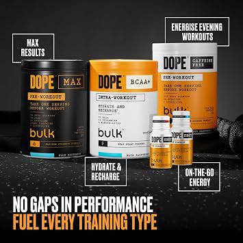 Bulk Dope Pre-Workout Powder | Cherry Cola | 3g Creatine per Serving | 200mg Caffeine | Citrulline Malate & Arginine AKG | Beta-Alanine | Energy, Focus & Performance | 510g Supplement