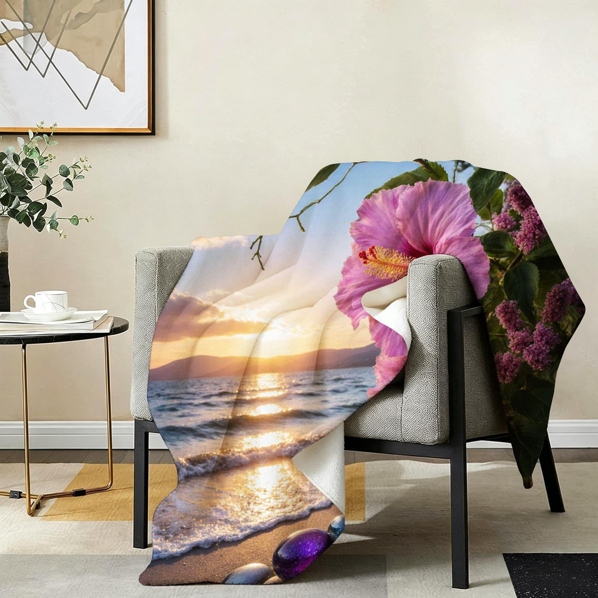 Manta Franela Sherpa 3D Flor Costera 240x260cm para Cama 180-A340